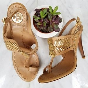 TORY BURCH TANYA Slingback Sandal Stiletto Heels 9